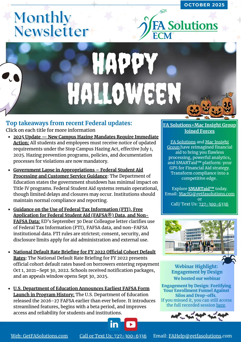 Fed-Updates Financial Aid Newsletter October 2025