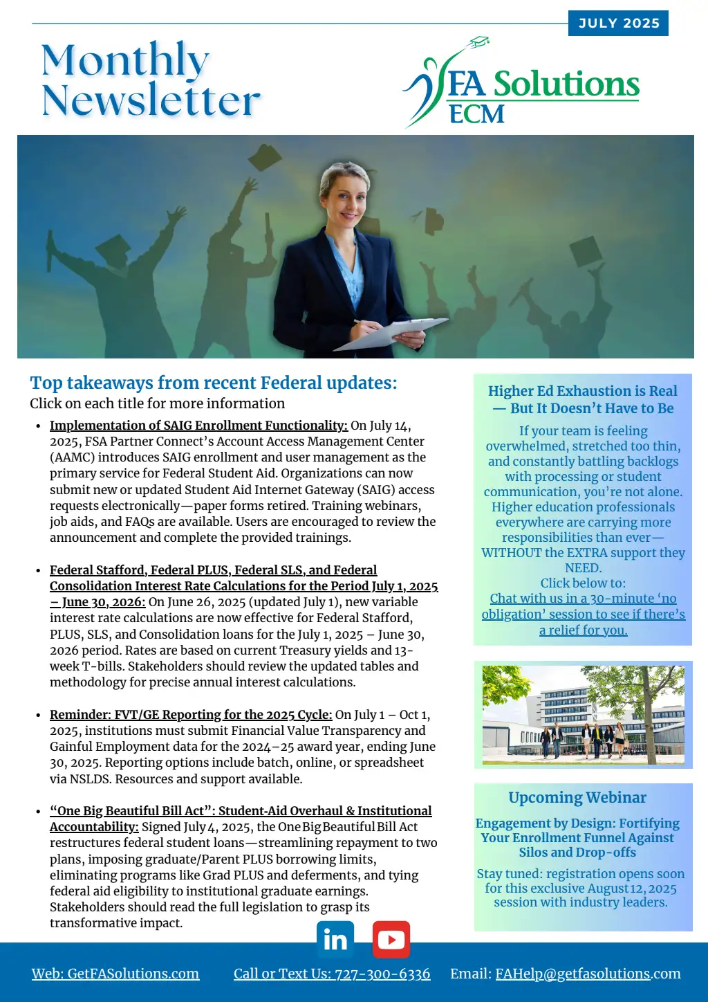 Fed-Updates Financial Aid Newsletter July 2025